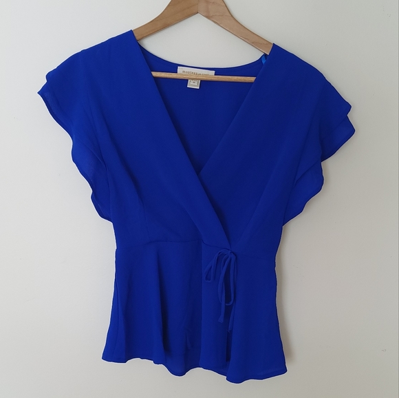 Monteau Tops - Monteau Los Angeles blue blouse